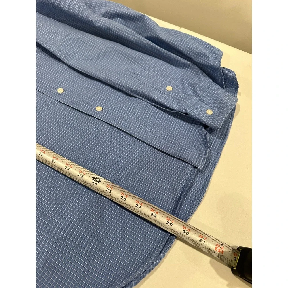Polo Ralph Lauren Merrin Blue Check Button Down‎ Shirt Mens Medium 100% Cotton